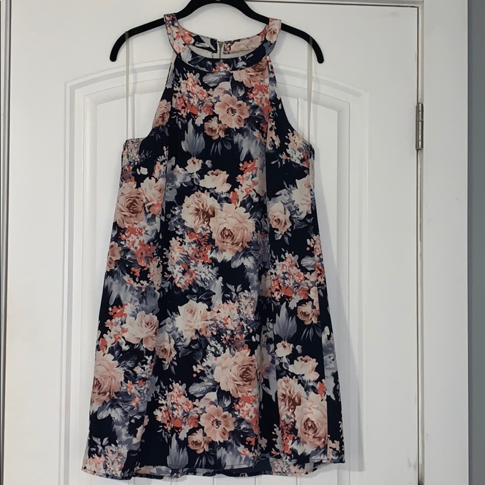 Peach Love Floral Dress